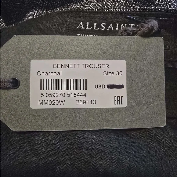 All Saints Bennett cropped plaid Men's Dress Pants - Picture 9 of 9